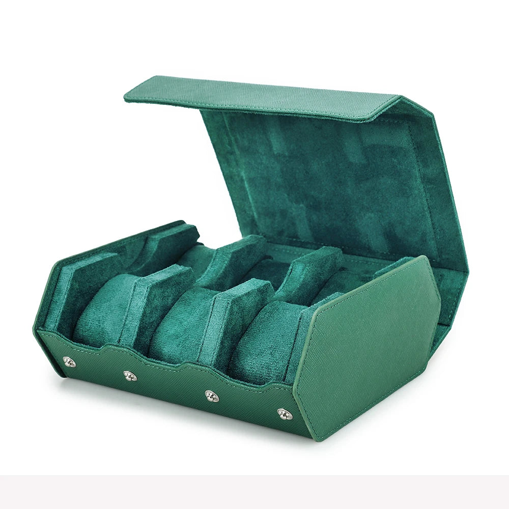 6-Slot Saffiano Hexagon Watch Case