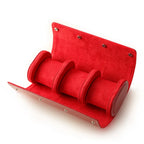 Leather Watch Roll with Contrast Stitching - 1, 2 or 3 Slots
