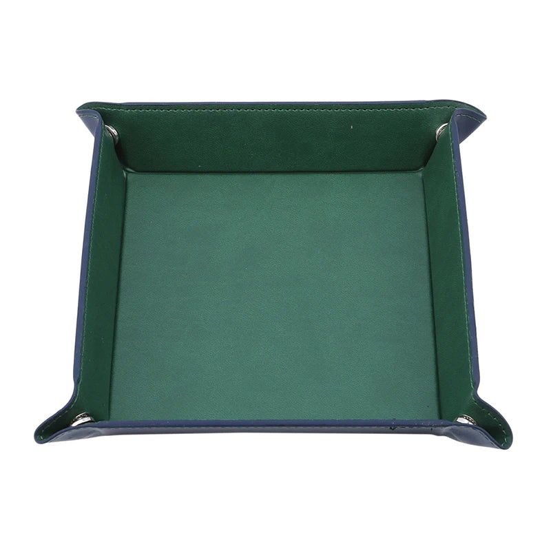 Collapsible Faux Leather Valet Tray
