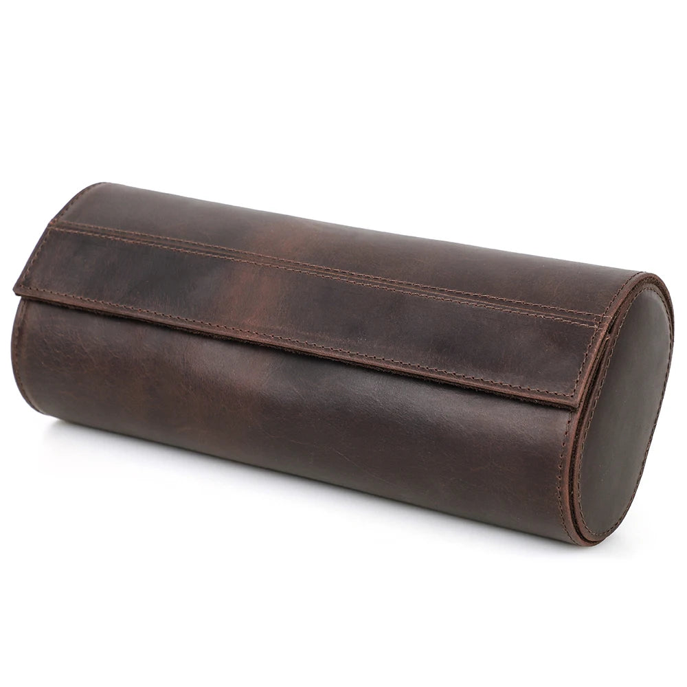 Crazy Horse Leather Watch Roll, 1 to 8 Slots
