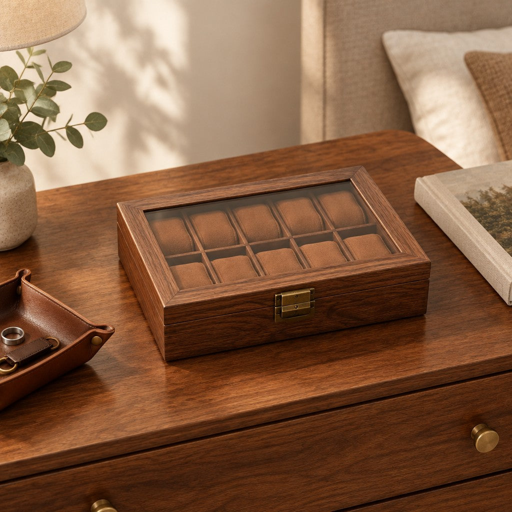 Warm walnut tones