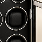 Close-up of a rotor pillow and the polished door frame