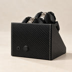 Back panel of the watch winder with the power socket and program button