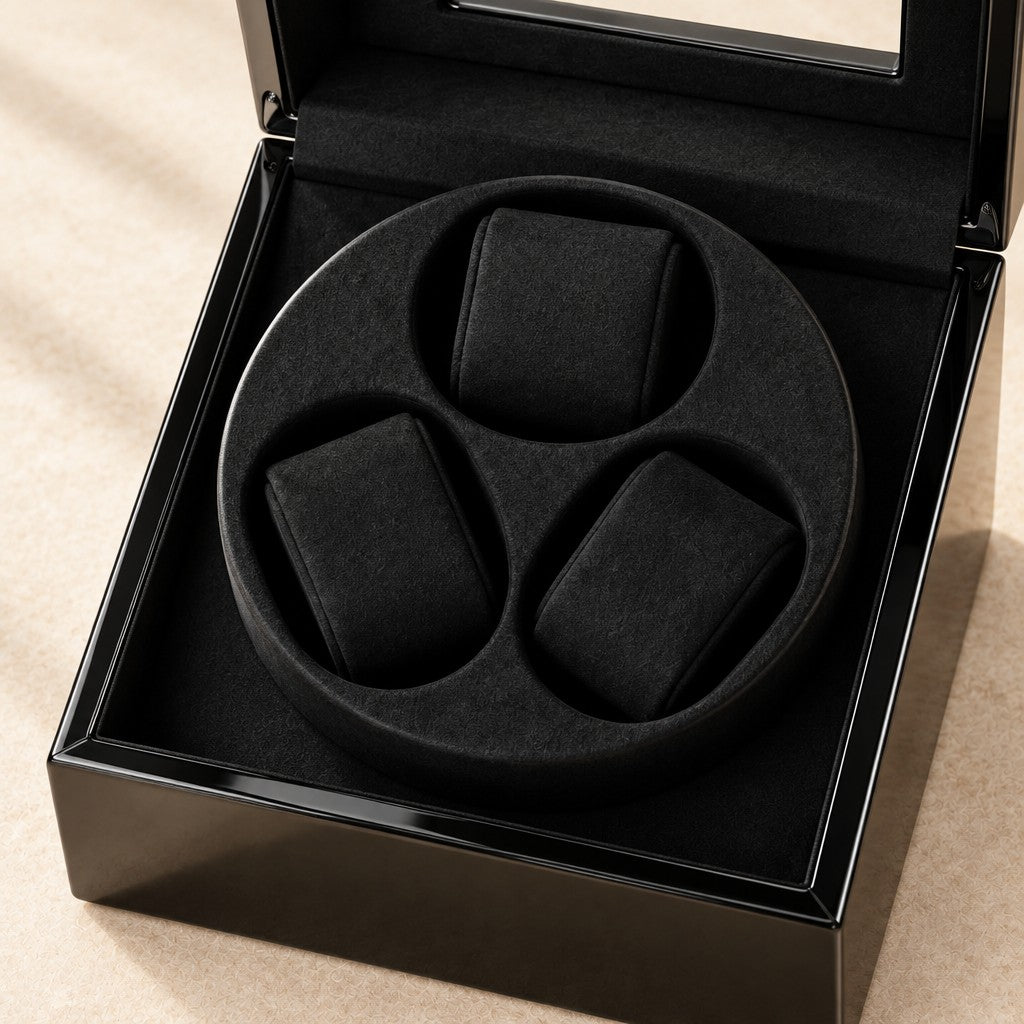Close-up of the cushioned pillows and the lacquered lid hinge