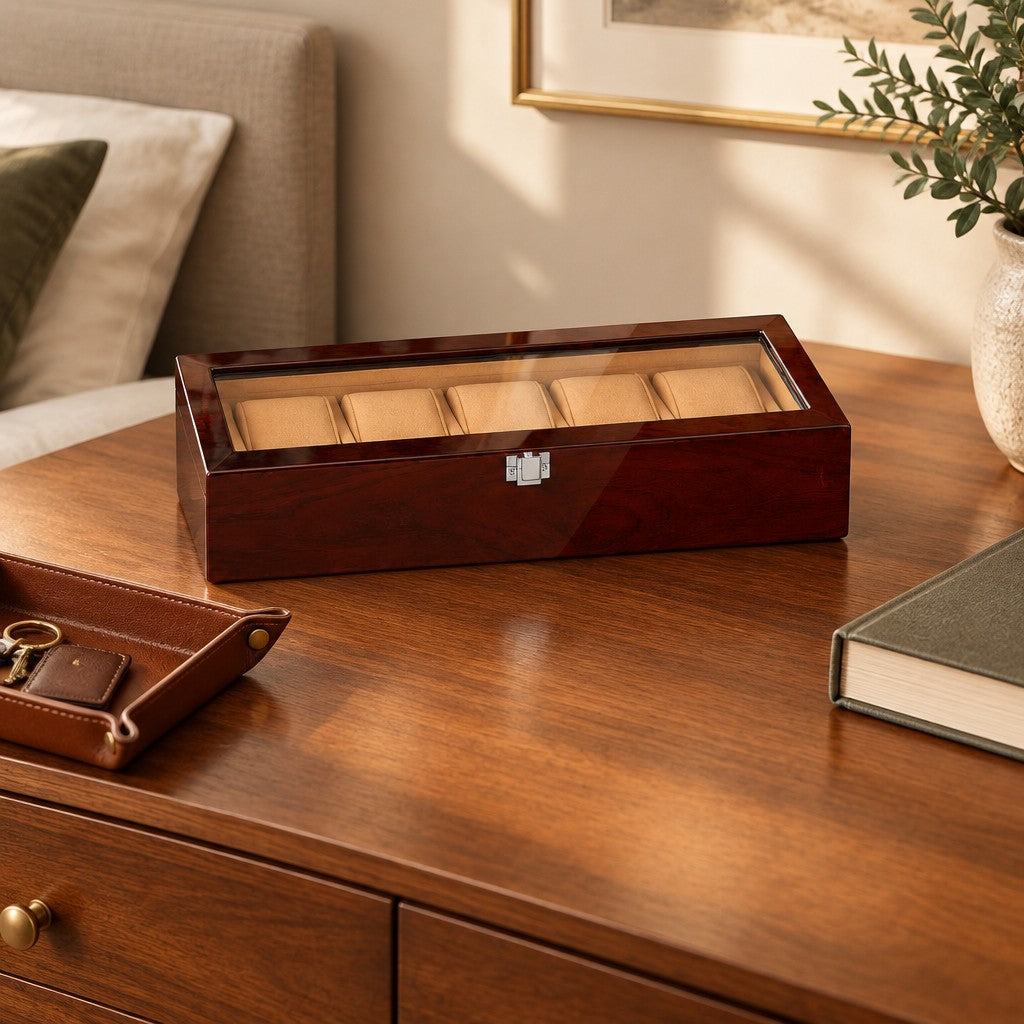 A polished wood finish