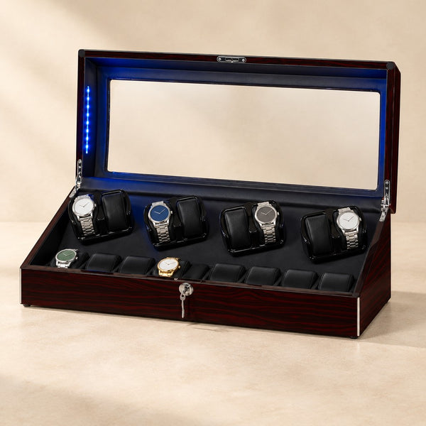8-Watch Winder with 9 Storage Slots - US Plug