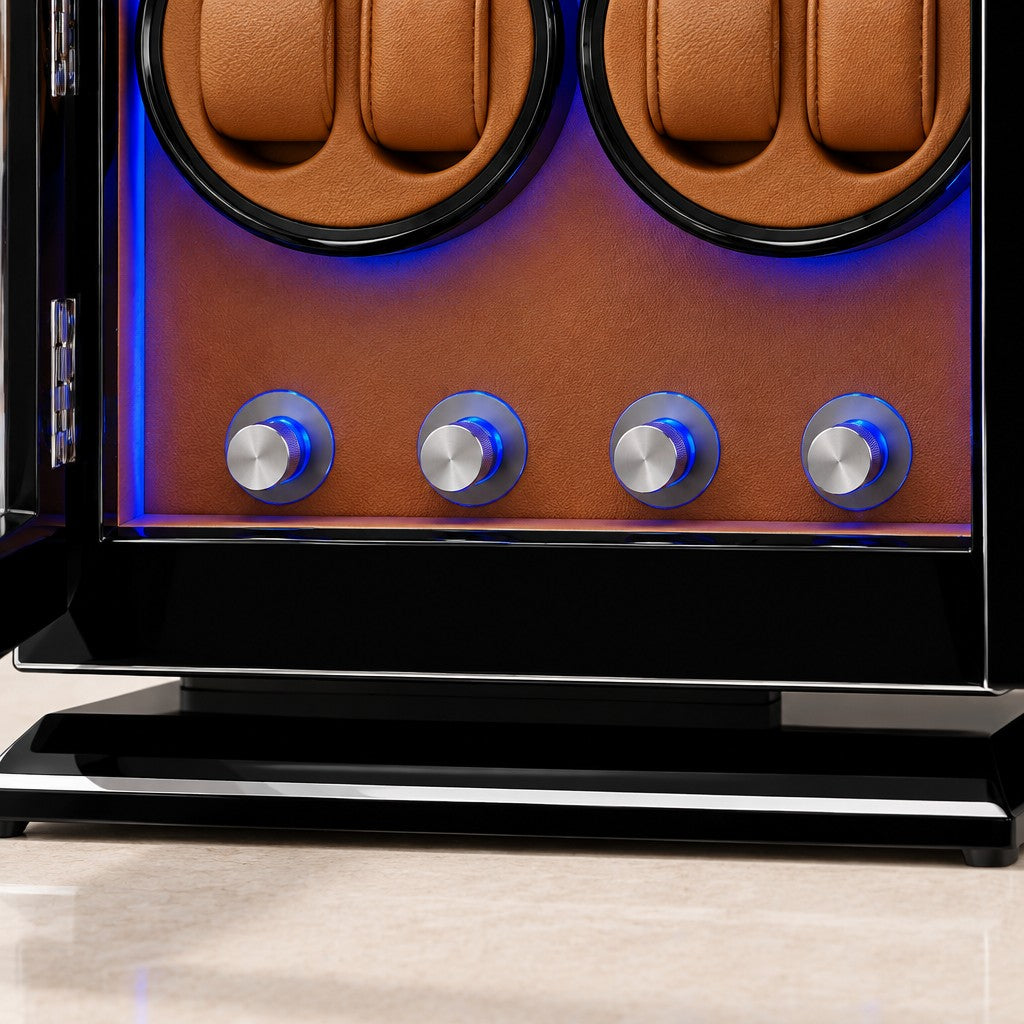 The four control knobs under the rotors