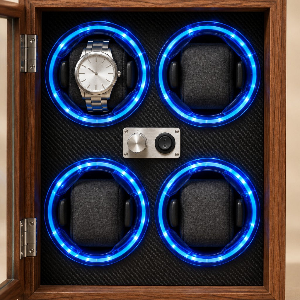 Walnut and glass