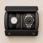 Top view of the 2-watch roll with a 36 mm and a 42 mm watch