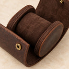 Close-up of the suede-touch lining, the pillow and a snap stud