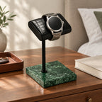Luxury Marble Watch Display Stand, Single or Double on a chest of drawers, for scale