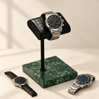 Luxury Marble Watch Display Stand, Single or Double with watches of different sizes
