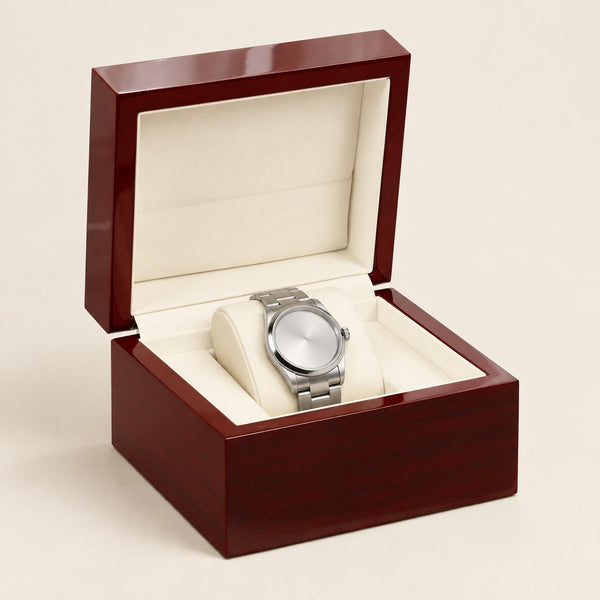 Single Watch Box in Red Lacquered Wood