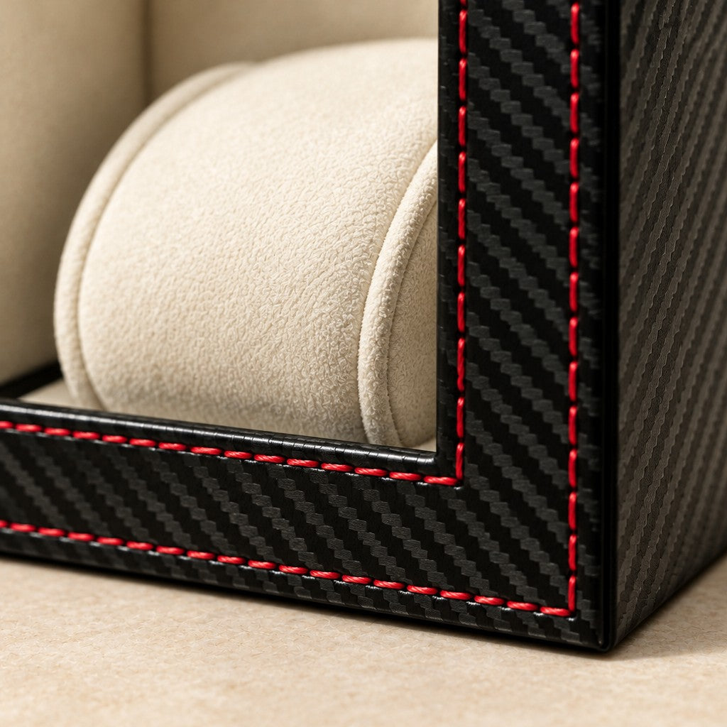 Close-up of the pillow and stitched window frame