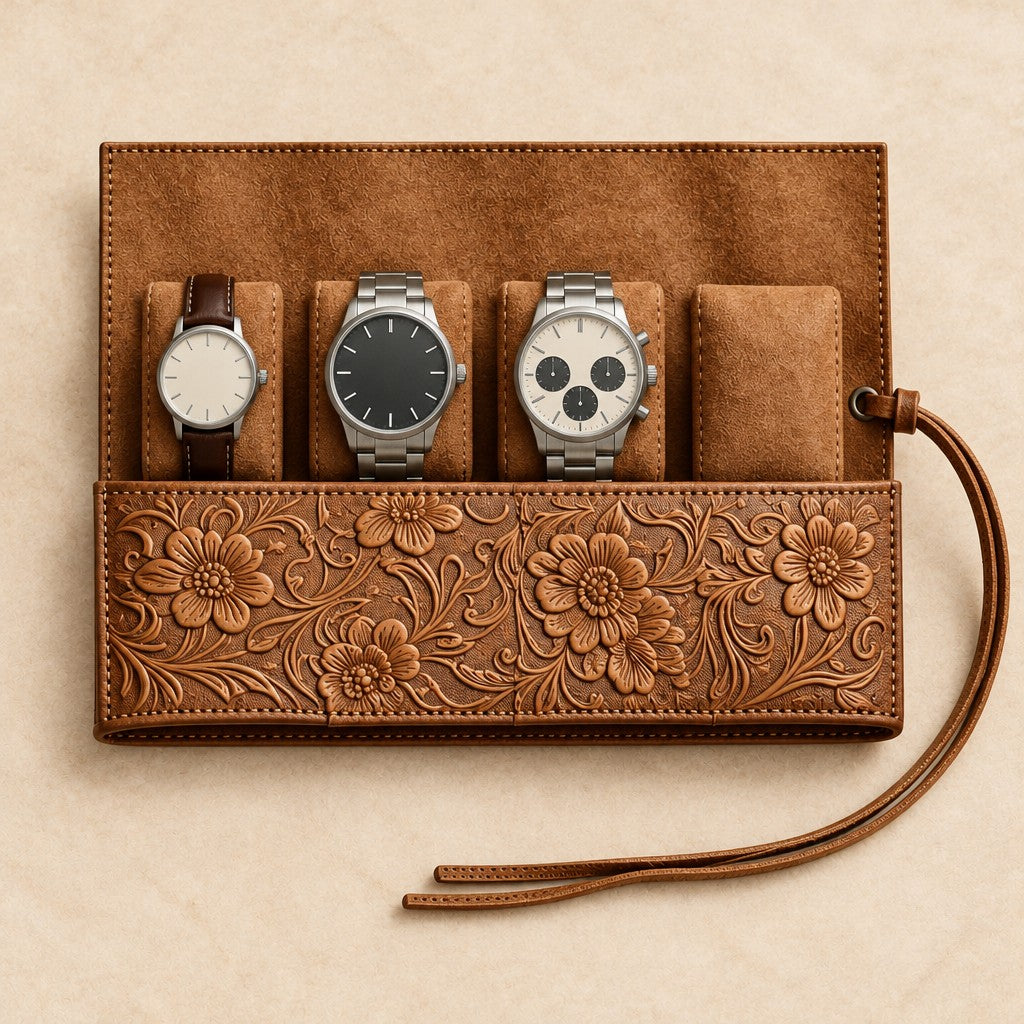Worked leather