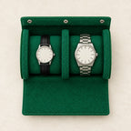 Top view of a 2-slot roll holding a 36 mm and a 42 mm watch