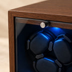 Close-up of the pillows and the door knob